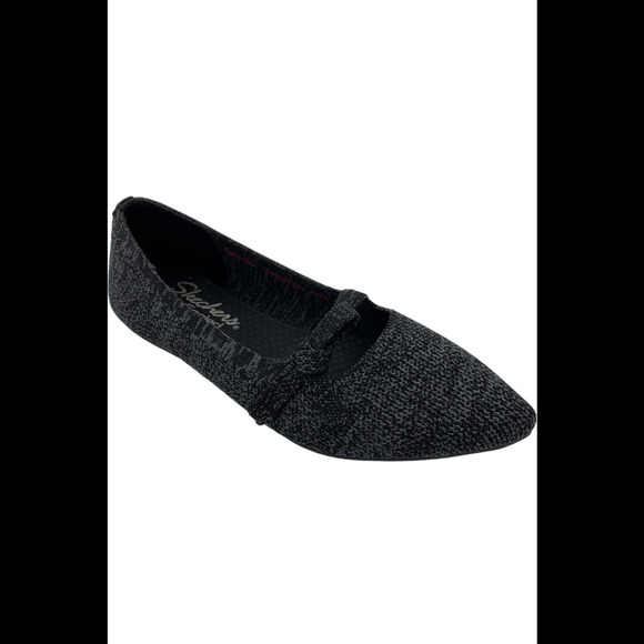 Skechers Cleo Point Vegan Washable Bow Flats Lovely Weather Black - Medium - Picture 1 of 3